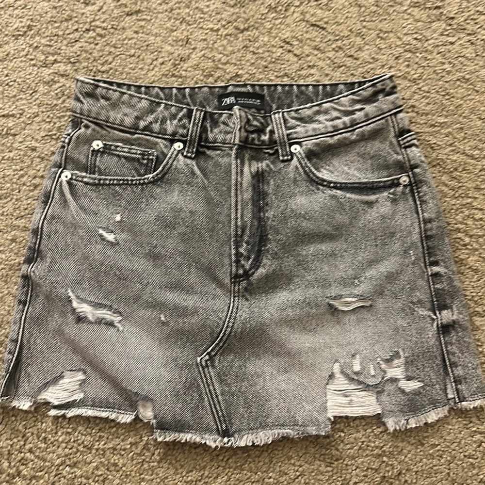 Small Gray women denim skirt